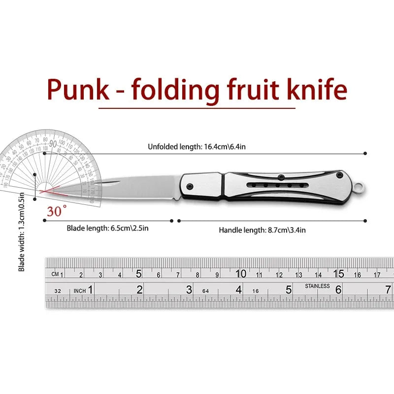 Outdoor knife hunting knives camping high quality profesional self-defense  multifunctional portable switch blade fruit knife