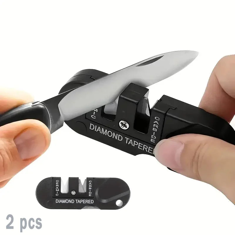 4-in-1 Portable Sharpening Tool,For Outdoor Camping And Hiking Carry-on Sharpening Tool Multi-function No Electricity Required
