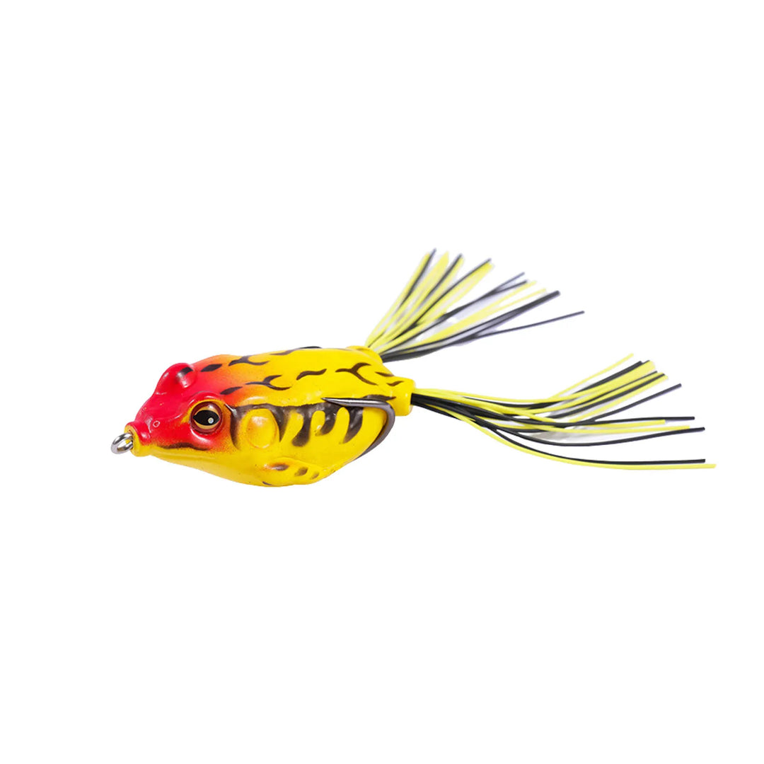Fishing Lures Frogs Top Water Frogs Bass Fishing Lures3D Eyes Realistic Body Pattern Popping Frog Lure For Bass Fishing Weedless