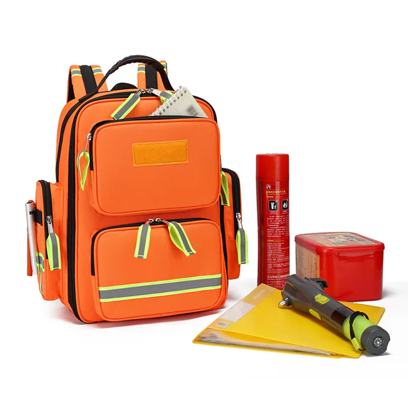 Outdoor Emergency First Aid Kit Medical Bag Rescue Large Capacity Case Waterproof Reflective Oxford Multi-pocket Travel Backpack