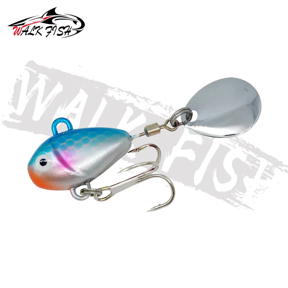 WALK FISH 10g/2.1cm Spinnerbait Vibration Fishing Lures Metal Vib Artificial Bait Spinning Swimbait Sea Carp Fishing Accessories