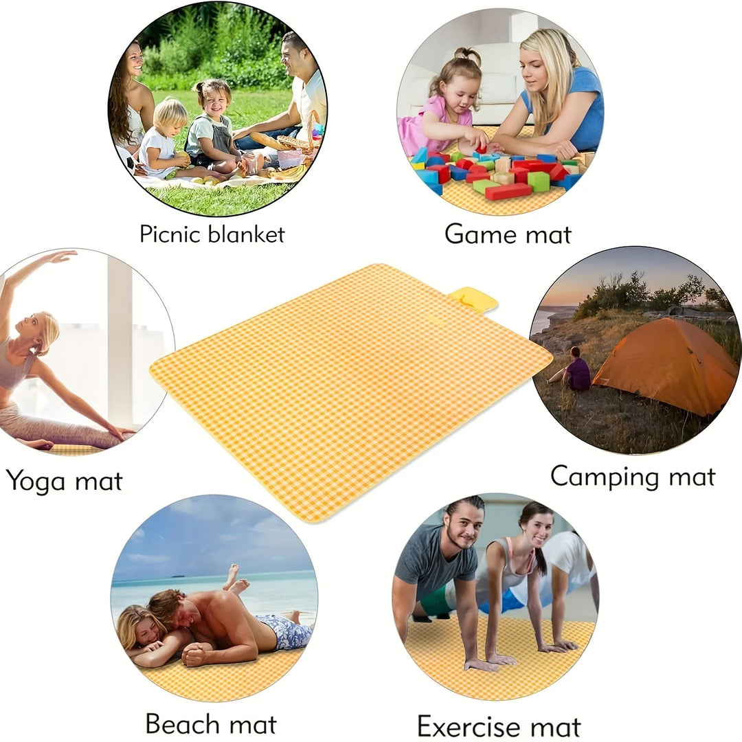 Outdoor Picnic Mat, 79 "x79" Oversized Picnic Blanket, Foldable Beach Blanket, Camping Park Portable Picnic Mat
