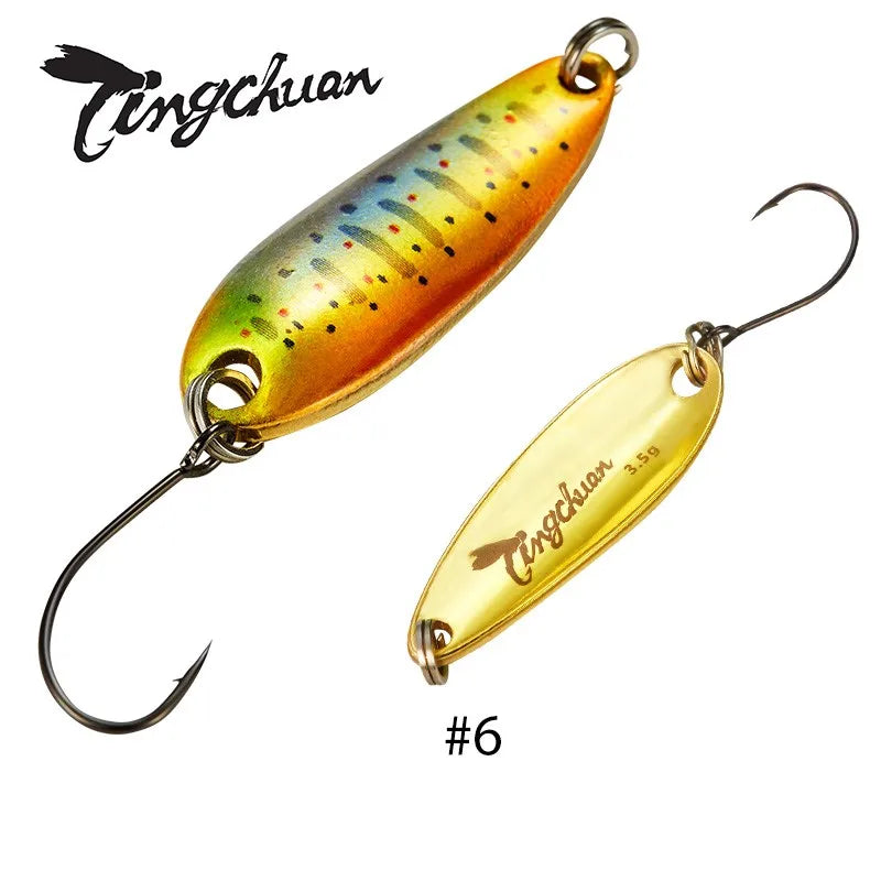 Fishing Metal Spoon Lure Bait For Trout Bass Spoons Small Hard Sequins Spinner Spoon 2g/2.5g/3.5g/4.5g With Mustad hook Fishing