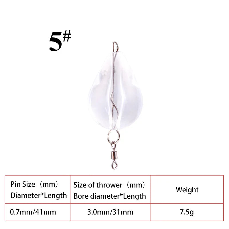 2pcs/Set Sinking/Floating Fishing Lure Long Casting Thrower Shot Assistant Tackle Fly Fishing Lures Accessories Peche Pesca