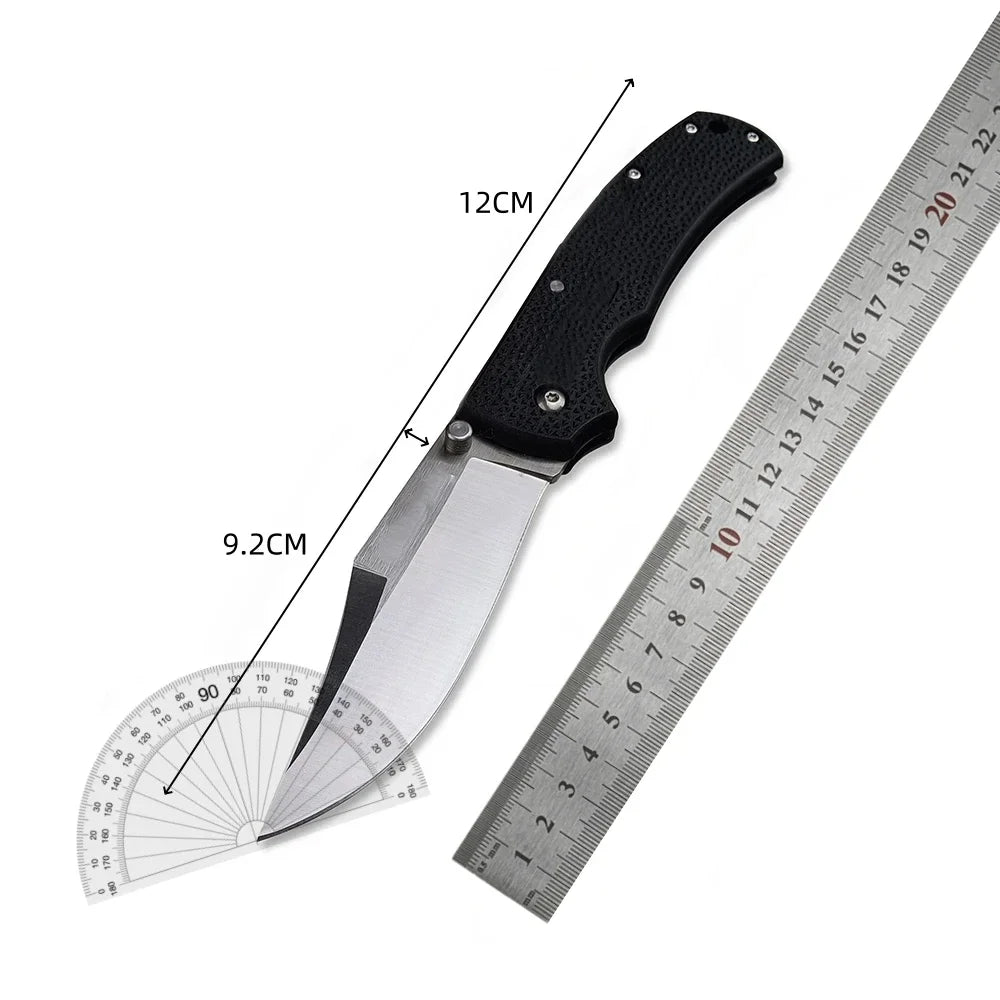 Outdoor EDC Camping Folding Knife 3.5 Satin Plain 8Cr13Mov Blade Nylon Handle High Quality Self Defense Pocket Knives