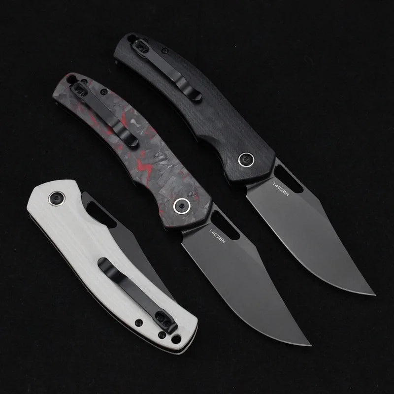 G0041 Pocket Folding Camping Knife 14C28N Blade G10 Handle Survival Hunting Tactical Knives Outdoor Mini Utility Fruit EDC Tools
