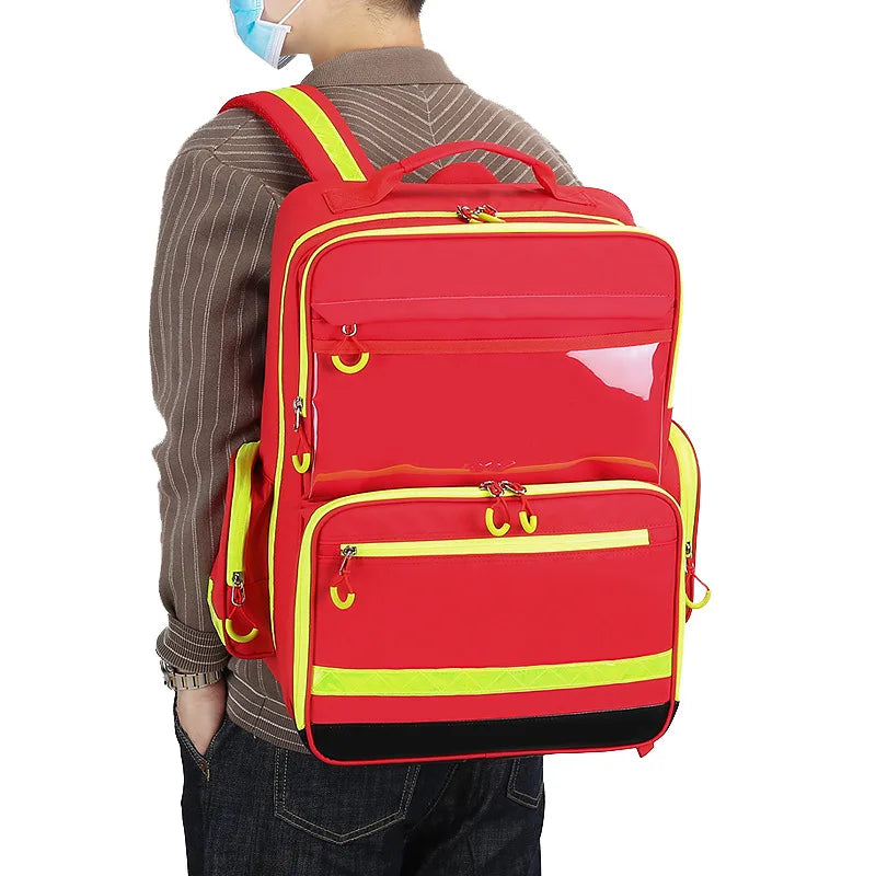 First Aid Kit Empty Emergency Backpack First Responder Trauma Bag Medical Supplies Case for Disaster Relief Field Trips Camping