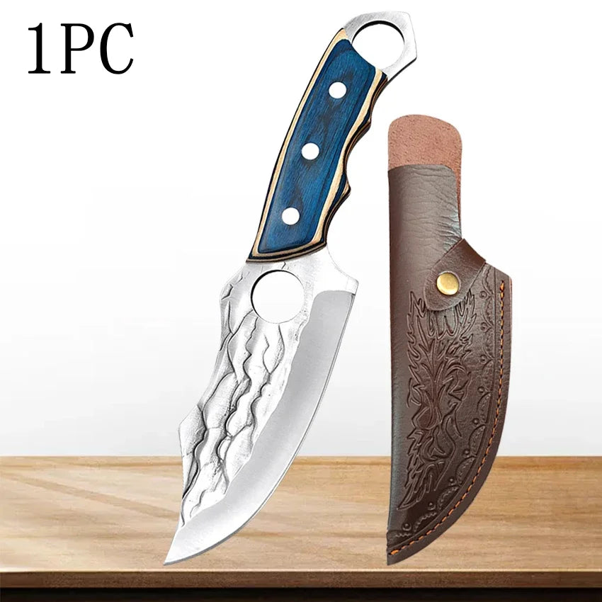 Kitchen Meat Cleaver Butcher Hand Forged Boning Knife Professional Utility Knives Slicing Fish Fruit Stainless Steel Chef Knives