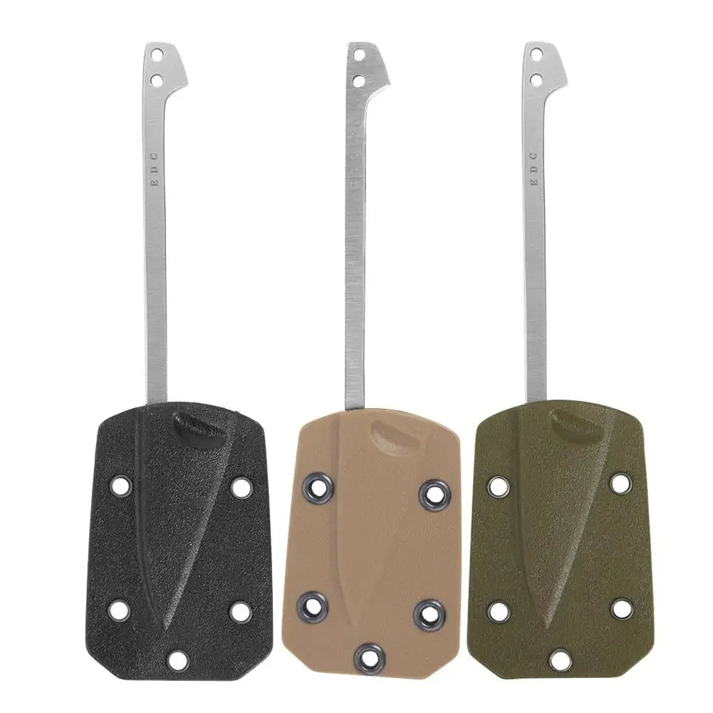 Practical Fishing Gear Tool Stainless Steel Fish Scaler Harpoon Multi-functional EDC Survival Gadgets with K Plate Sheath