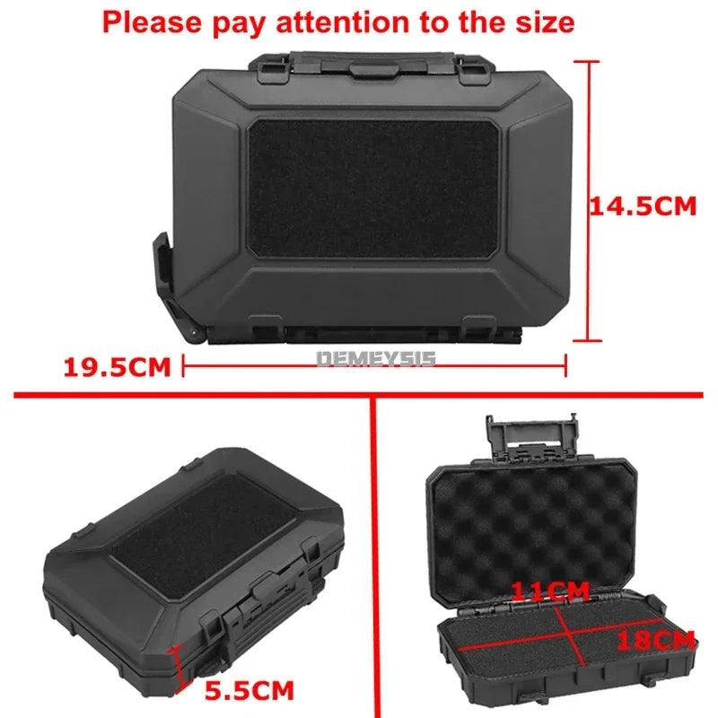 Tactical Equipment Box Can Hang on Tactics Vest Waterproof MOLLE Militar Gear Storage Tool Boxes Shooting Hunting Cs Cases
