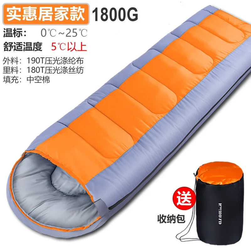 Outdoor sleeping bags adult camping adult camping warm cotton sleeping bags practical ways to ensure quality all the year round.