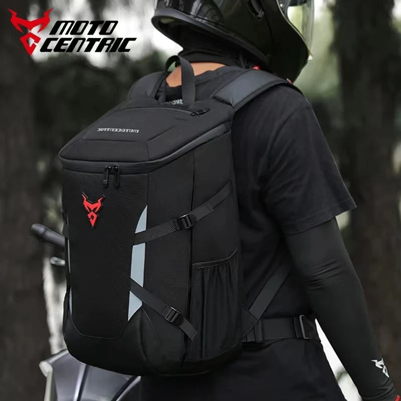 Riding Backpack Motorcycle Helmet Bag Large Capacity Rider Outdoor Backpack Cycling Bicycle Waterproof Reflective Travel Bag