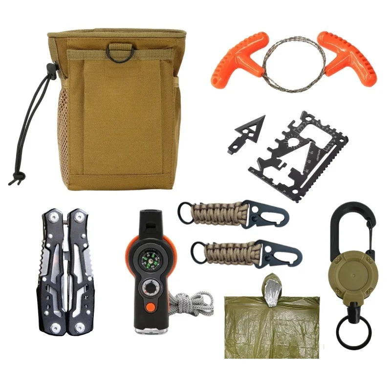 Camping Multi-Tool Survival Kit | 8 Essential Functions | Compact & Lightweight