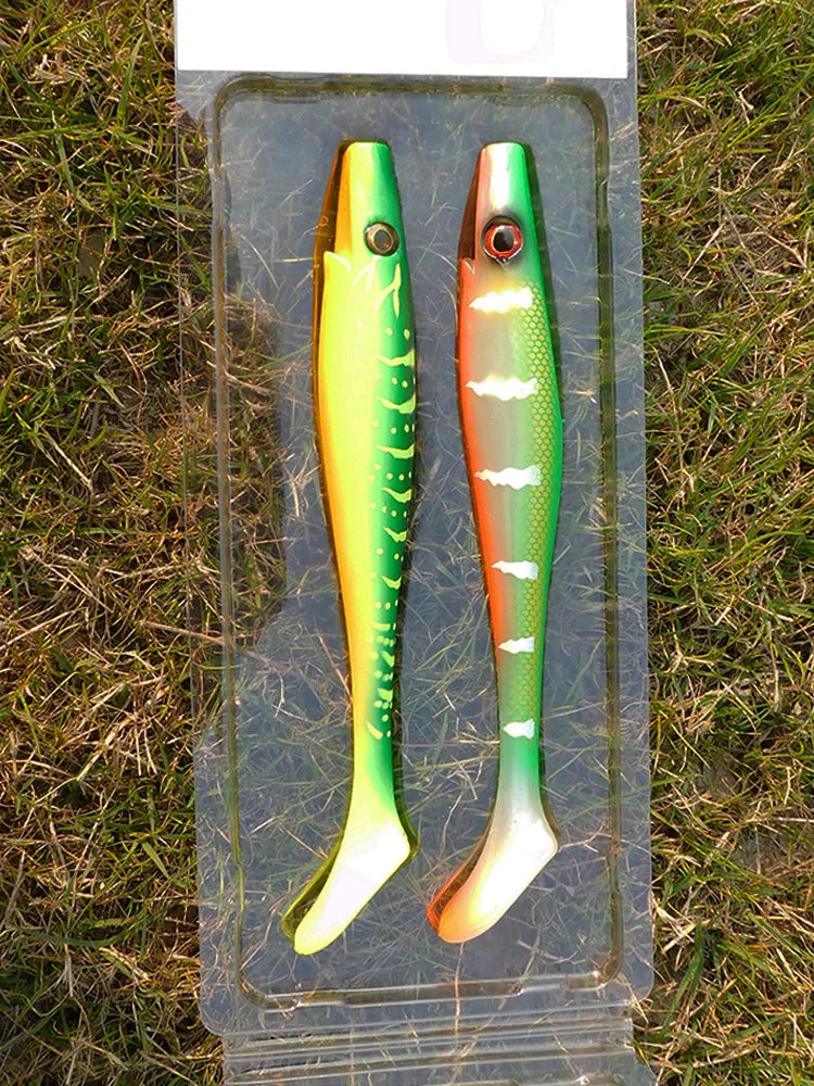 ESFISHING Top quality Big bait fishing lure 200mm hog shad sea fishing for pike trout perch soft baits saltwater leurres souple