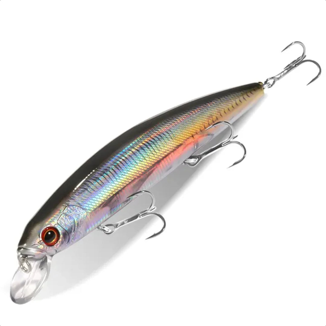 Strong 24g 14cm Suspension Minnow Fishing Lure with Top Water Weight System for Hard Pesca - Durable Treble Hooks, Ideal for Wob
