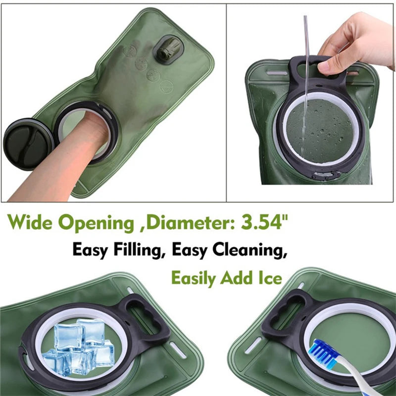 2L Leakproof and Durable Hydration Bladder One-Button Quick Release Hydration Bag BPA Free Leakproof for Camping and Hiking