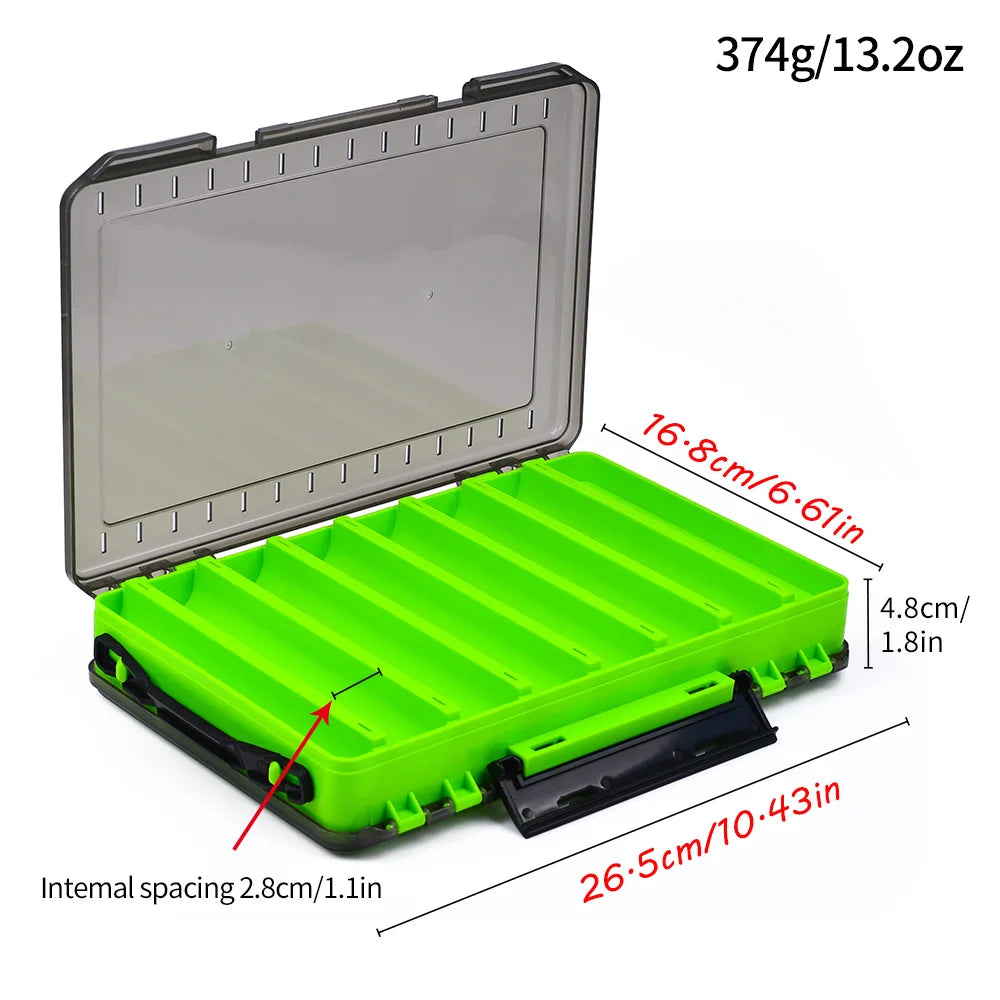 Double-Sided Waterproof Fishing Tackle Box, Fish Hook Fishing Lure Bait Storage Case, Mini Portable Fishing Gear Accessories Box