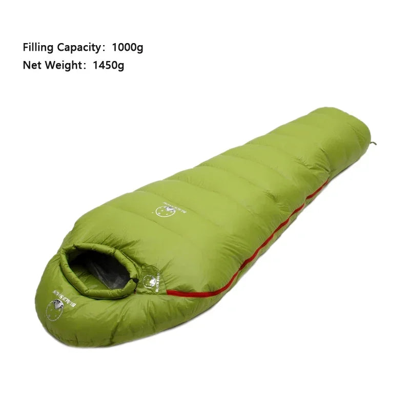 Outdoor Camping Sleeping Bag Very Warm Down Filled Adult Mummy Style Sleep Bag 4 Seasons Camping Travel Sleeping Bag snow