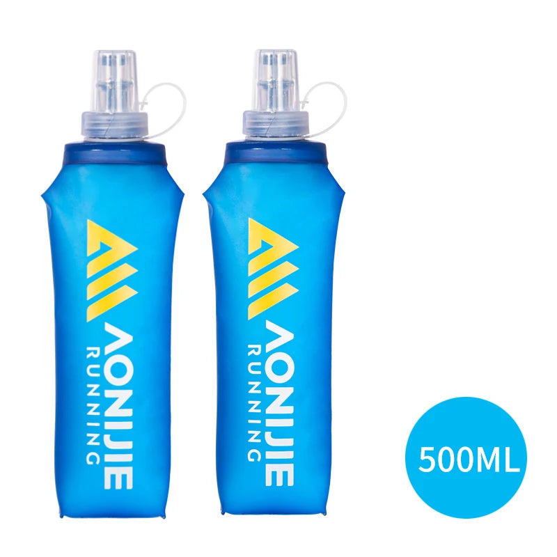 AONIJIE Newest SD30 2PCS 250ml 500ml Soft Water Flask Folding Collapsible Bottle TPU BPA Free For Running Bag Wait Pack