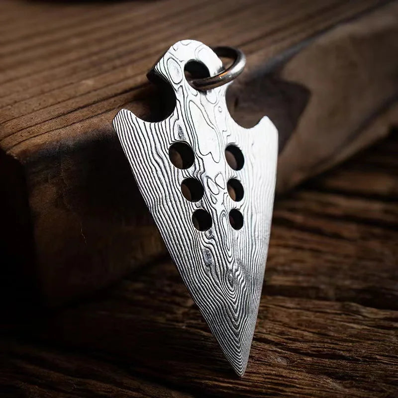 Arrowhead Harpoon Pendant Outdoor Emergency Survival Tool Self Defense Protective Necklace Self-Defense Adjustable Arrow Pendant
