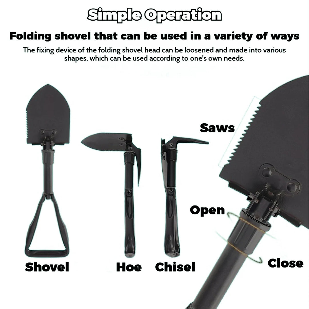 Multifunctional Folding Shovel Survival Spade With Camouflage Outer Bag, For Outdoor Adventure,Hiking And Camping,snow shovel