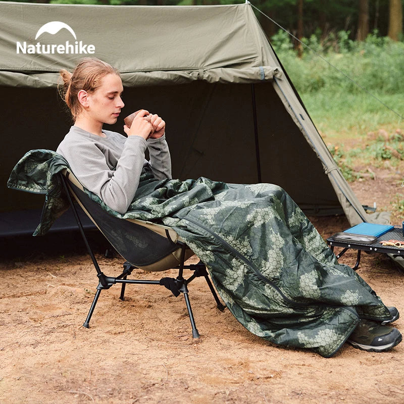 Naturehike Camouflage Camping Sleeping Bag Waterproof Ultralight Splicable Double Large Quilt 3 Season Hiking Sleeping Bags