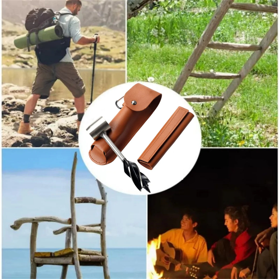 Drill Bit Protection Sleeve Auger Wrench Outdoor Survival Hand Drill Survival Gear Tool Sports Camping Bushcraft Accessory