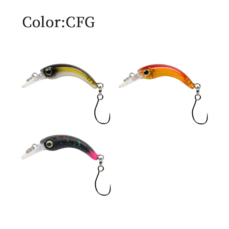 LETOYO Floating Injured Fishing Lure 40mm 1.2g Micro Lures Artificial Minnow Bait Wobblers For Trout Bass Perch