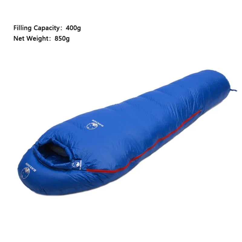 Outdoor Camping Sleeping Bag Very Warm Down Filled Adult Mummy Style Sleep Bag 4 Seasons Camping Travel Sleeping Bag snow