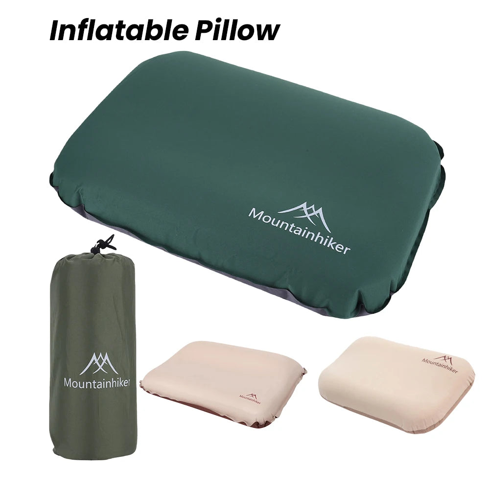 Camping Air Pillow Portable Self Inflating Sleeping Pillow High Rebound Travel Pillow Neck Protect Ergonomic Pillow for Travel