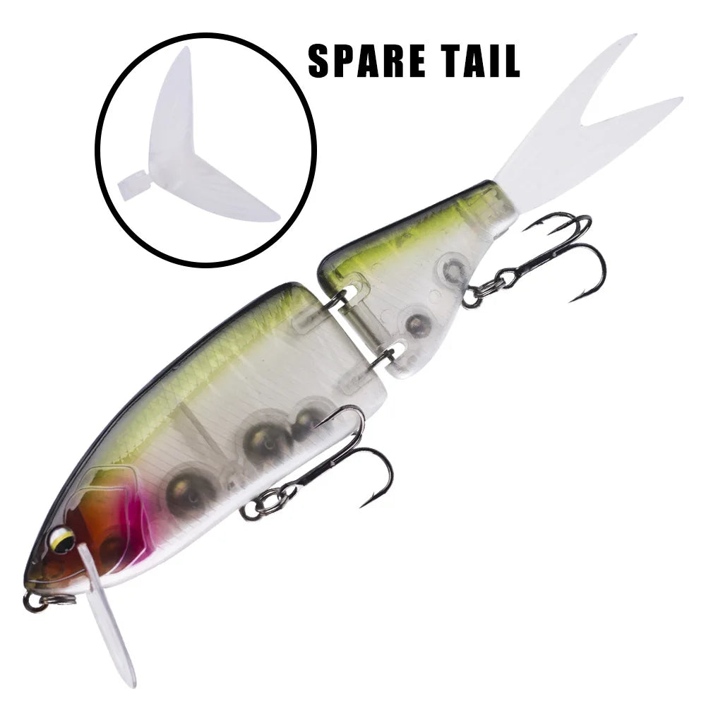 2 Section Fishing Floating Trout  Minnow Lure wake bait jointed Pencil lures Jerkbait Swimbait Predator Wobbler Minnow Pike