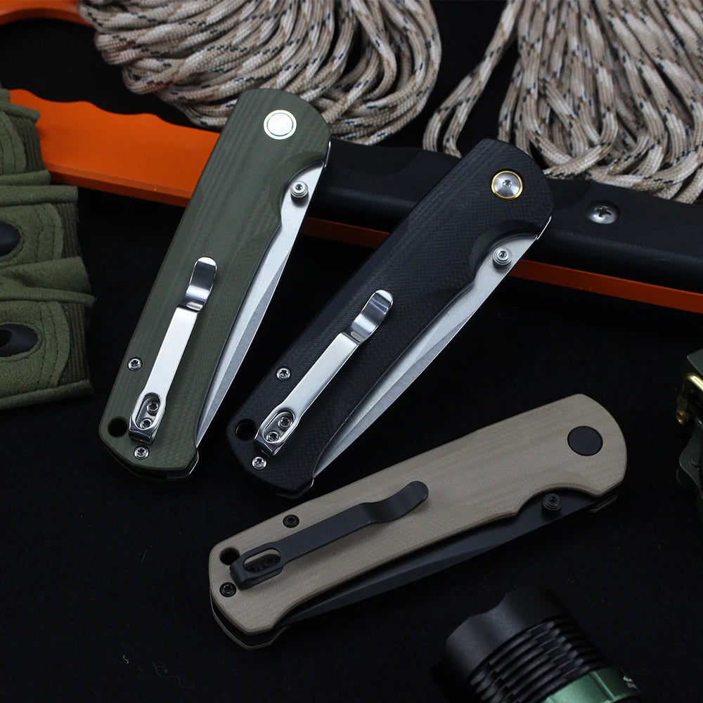 T0041 Folding Tactical Knife 14C28N Steel Blade EDC Outdoor Camping Military Hunting Pocket Knives Self defense Hand Tools 2025