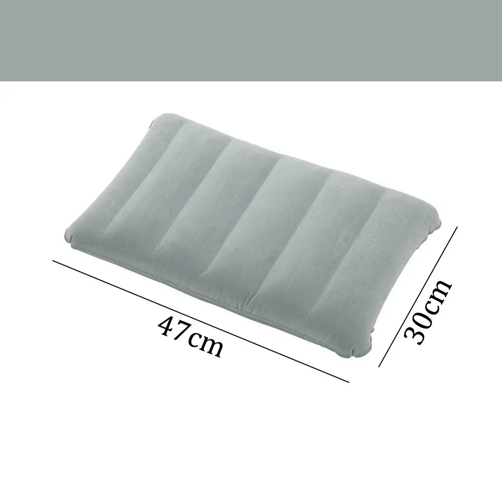 47x30cm Air Cushion Pillows Outdoor Camping Sleep Cushion Folding Square lnflatable Pillows Travel Backrest Plane Head Rest Big