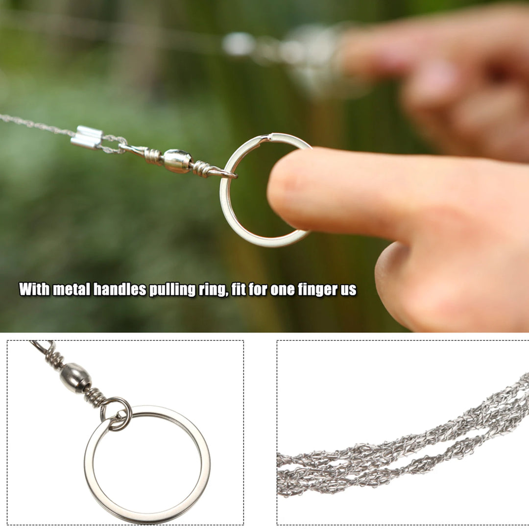 Outdoor Emergency Equipment Survival Gear Tool Kit Stainless Steel Wire Saw Hand Pocket Wire Saws for Camping Hiking Hunting