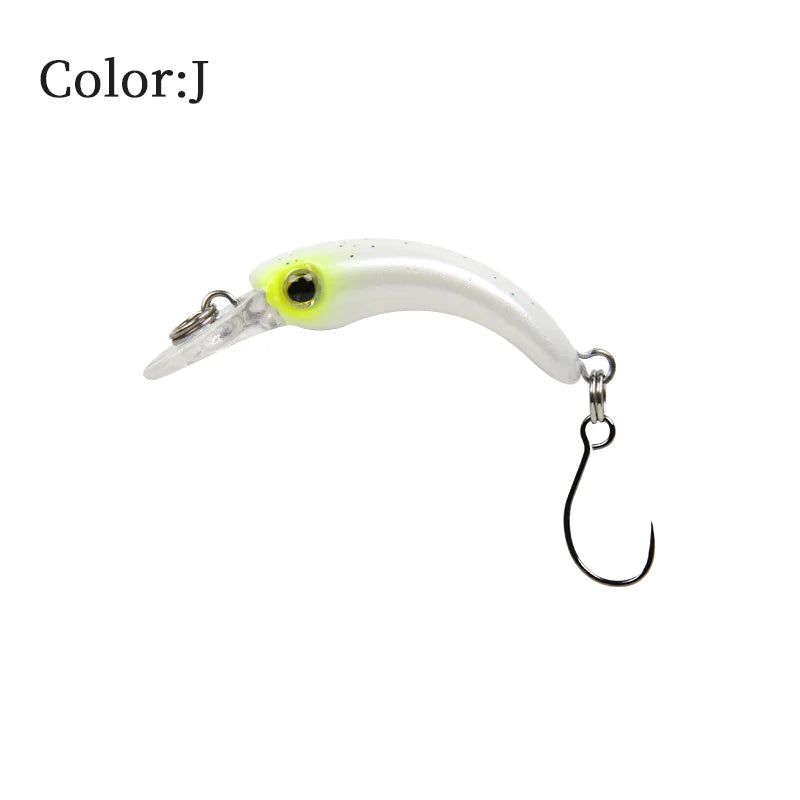 LETOYO Floating Injured Fishing Lure 40mm 1.2g Micro Lures Artificial Minnow Bait Wobblers For Trout Bass Perch