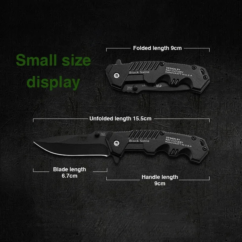 Portable Folding Knife Stainless Steel High Hardness EDC Kit Outdoor Mini Multi-Purpose Fruit Camping Survival Defensive Knife