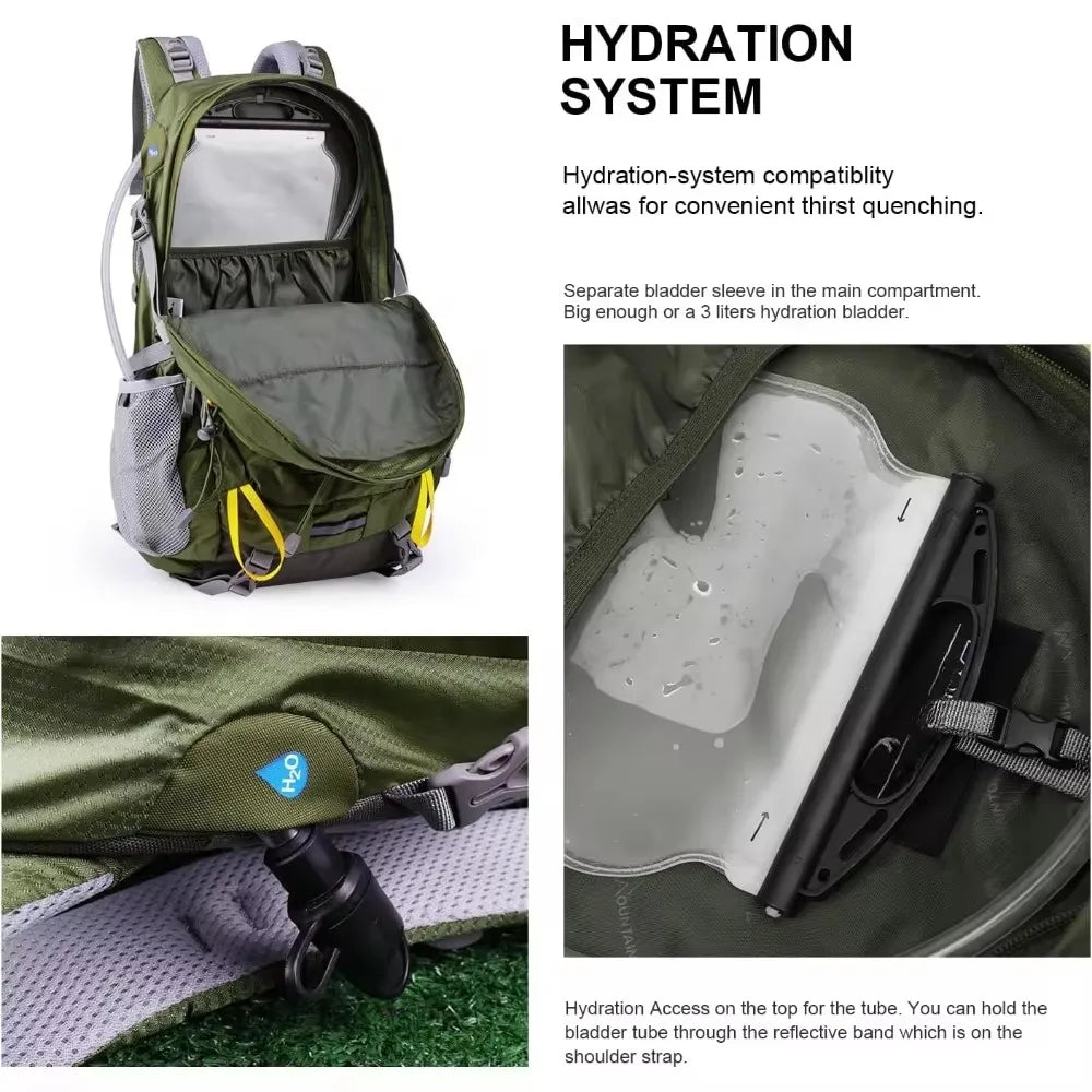 Hiking Backpack,  40L Hiking Backpack Travel Daypack with Rain Cover for Outdoor Backpacking,  Camping Outdoor Backpacking