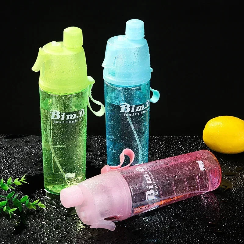 1/2PCS Spray Water Bottle for  Summer Outdoor Sports Portable Durable  Water Cup Hydration Accessories for Hiking Camping Travel