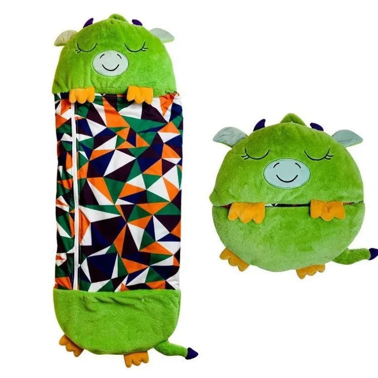 Colorful cartoon animal children's anti-kick home children's fun pillow pure cotton sleeping bag