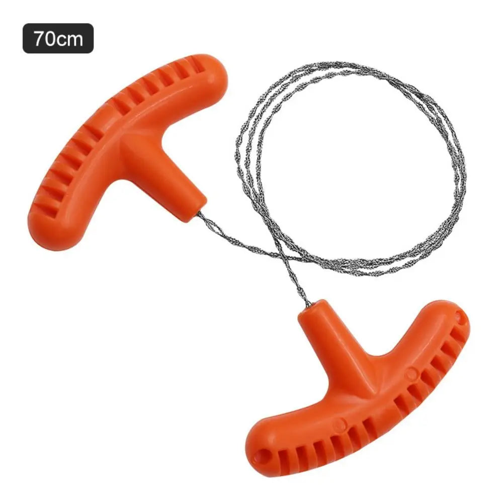 Emergency Gear Stainless Steel Survival Rope Saw 4-strand Portable Stainless Steel Wire Saw Wear Resistant Durable Tree Saw