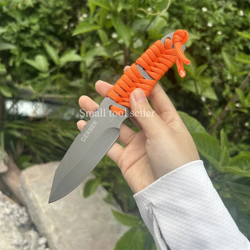 Multi-purpose Camping Fishing Outdoor Knife EDC Pocket Knife Self-defense Tactical Multitool Hand Fixed Blade Tool with Scabbard