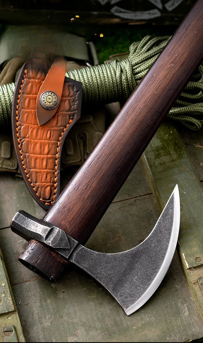 Wholesales Hand-forged Camping Axe Multi-functional Axe Chopping Firewood Tactical Camping Survival Axe Open Mountain