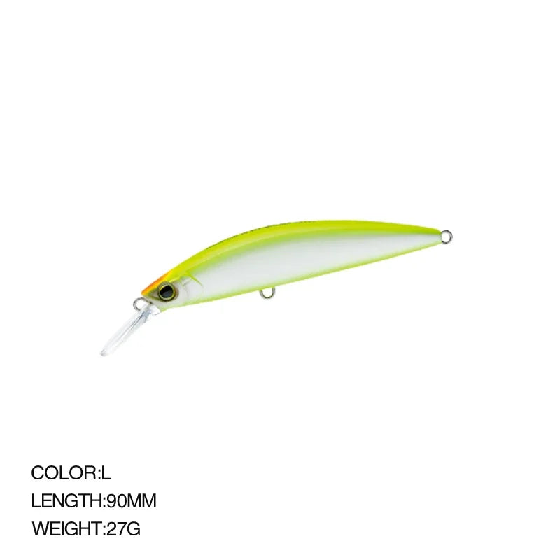 9cm 27g Minnow Fishing Lures Wobblers Crankbaits Jerkbaits Artificial Hard Baits Hooks 3D Eyes for Fishing Carp Pesca Isca
