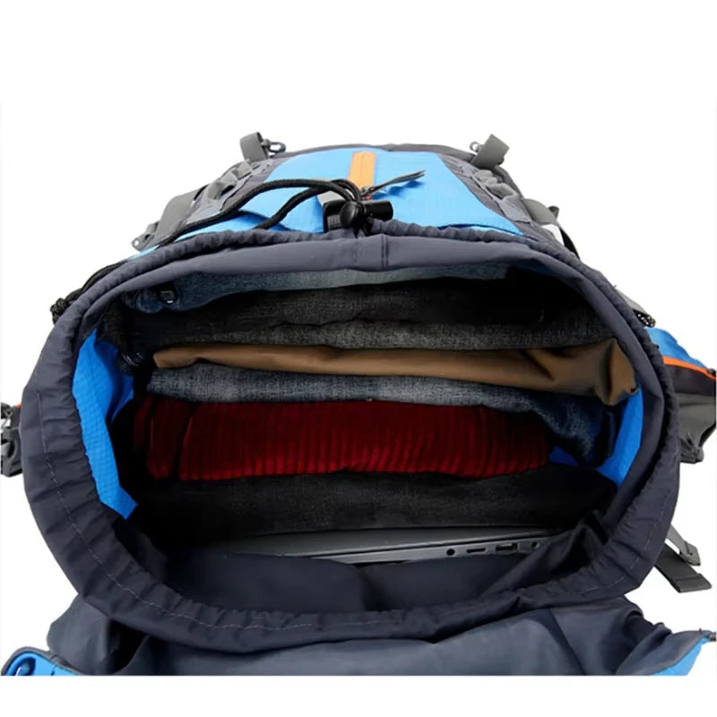70L Climbing Backpack Cycling Bag Men Large Capacity Cross-country Hiking Mountaineering Bags Waterproof Camping Travel Rucksack