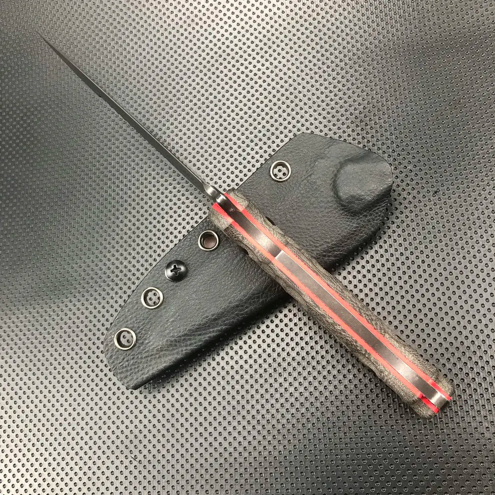 Trskt D2 Psk Tactical Knife,Hunting Knife,Survival Cool Camping Knife ,Edc Defense Tools Black Stonewash Blade Kydex Dropship