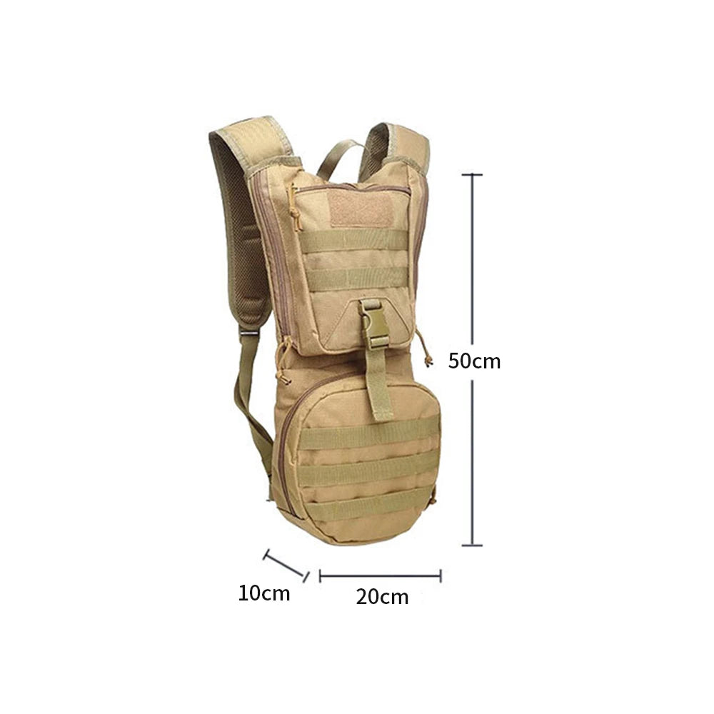 2 in 1 Hydration Backpack with 2/3L Water Bladder Water-proof  Water Bag for Outdoor Hiking Cycling Climbing Sport Equipment