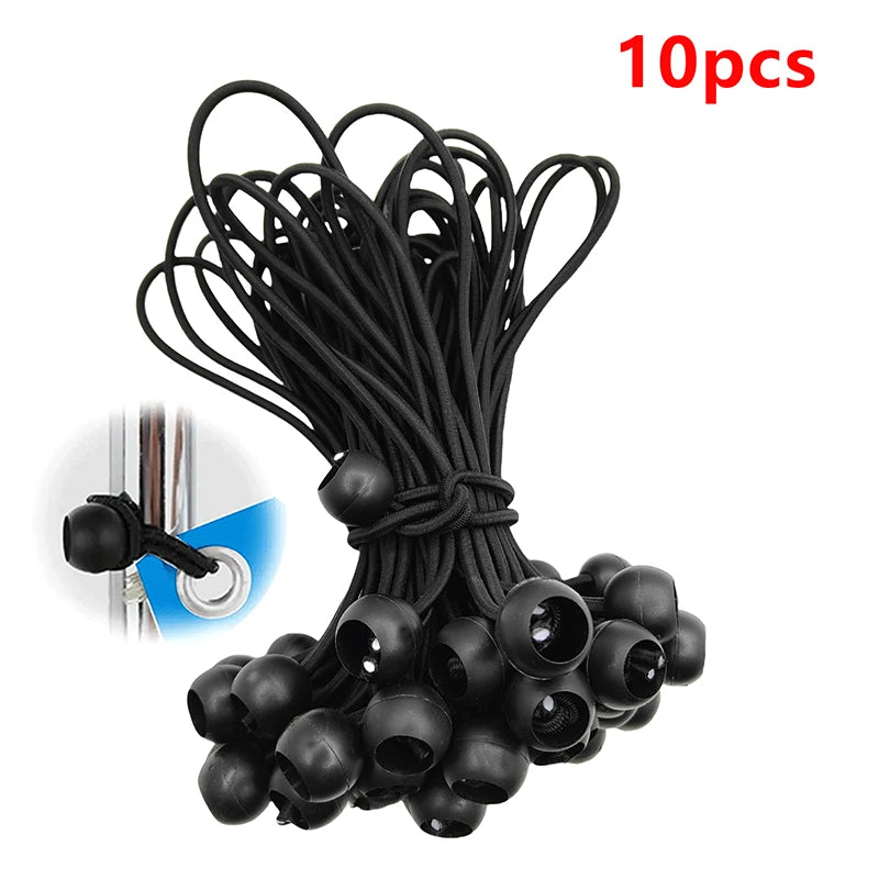 10 PCS Outdoor Camping Canopy Tent Fixed Storage With Elastic Rope Plastic Ball Elastic Rope Tied Storage Elastic Ball Rope