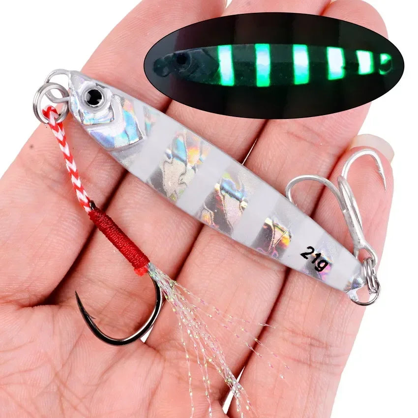 5pcs Metal Jig Fishing Lure Weights 10g-40g Trolling Hard Bait Bass Fishing Bait Tackle Trout Jigging Lure Jigs Saltwater Lures