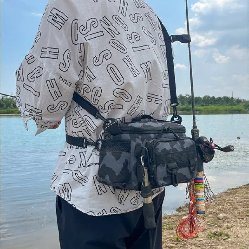 Fishing Tackle, Shoulder Bag, Storage Bag, Portable Fishing Rod Holder, Outdoor Sports Bag, Flying Fishing