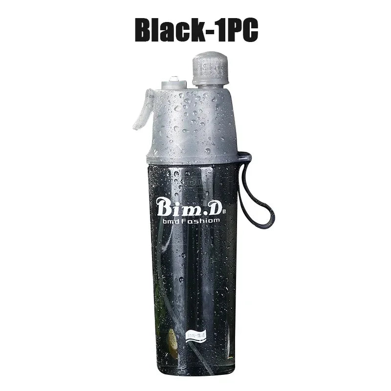 1/2PCS Spray Water Bottle for  Summer Outdoor Sports Portable Durable  Water Cup Hydration Accessories for Hiking Camping Travel
